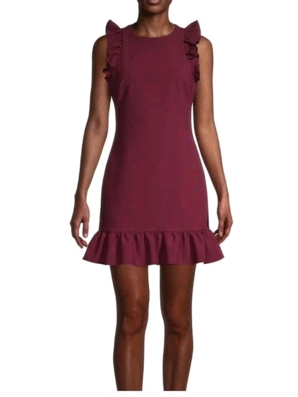 NWT Likely Rhubarb Russo Ruffle Hem Sleeveless Mini Dress